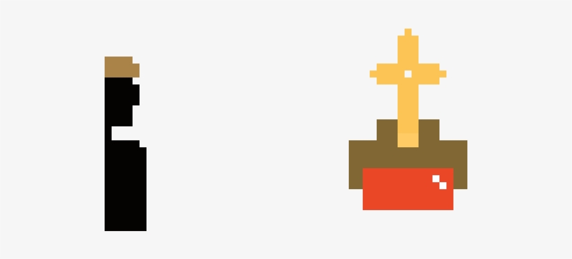 Pixel Hamlet - Cross, transparent png #3310218