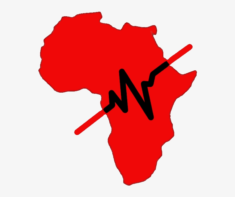 Heart Beats Of Africa Logo - Red Map Of Africa, transparent png #3310296