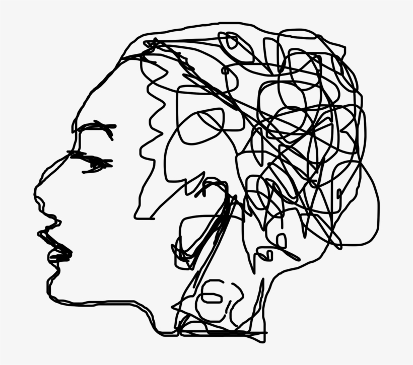 Scribble - Line Drawing Mental Health, transparent png #3310365