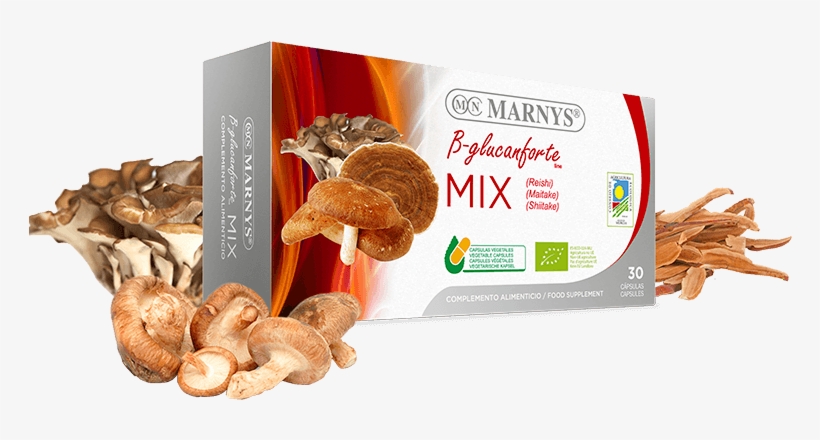 Mix De Setas - Marny's Shitake Bio 30 Capsules, transparent png #3310825