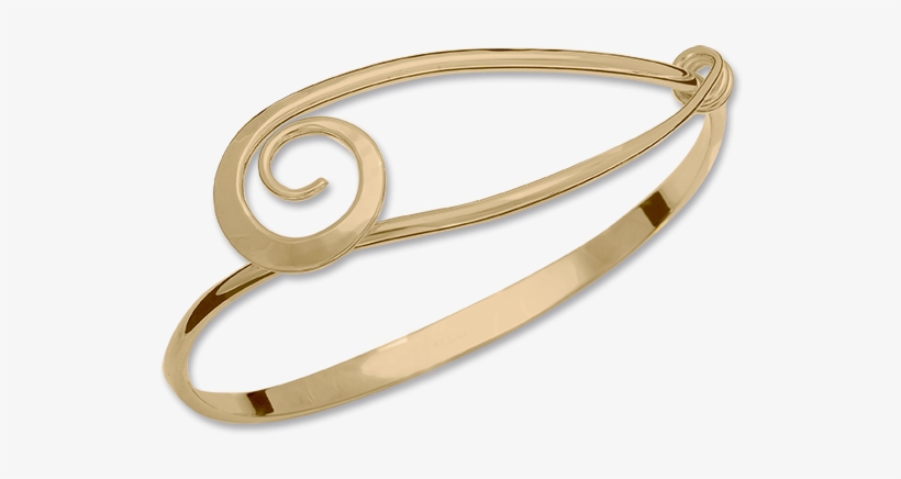 Ed Levin 14kt Gold Swirl Bracelet - Bracelet, transparent png #3311593