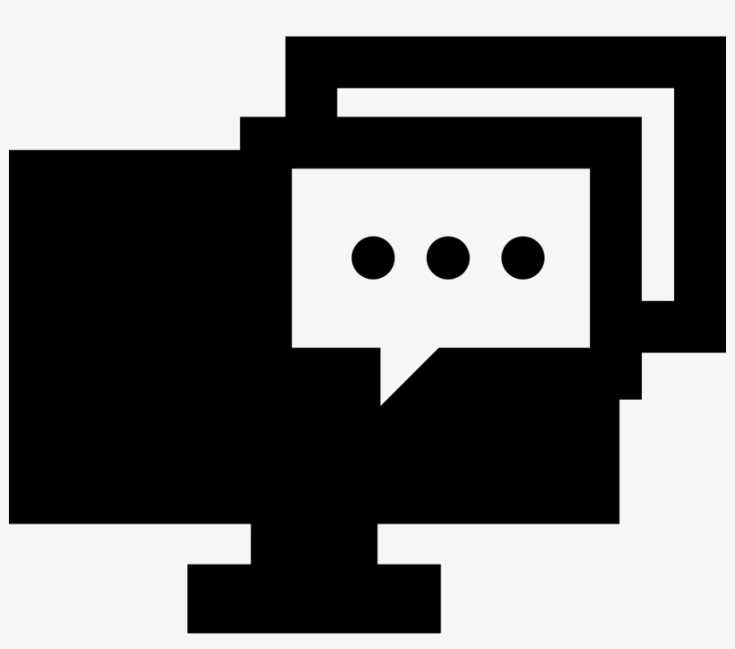 Monitor And Rectangular Speech Balloon Comments - Speech Balloon, transparent png #3313732