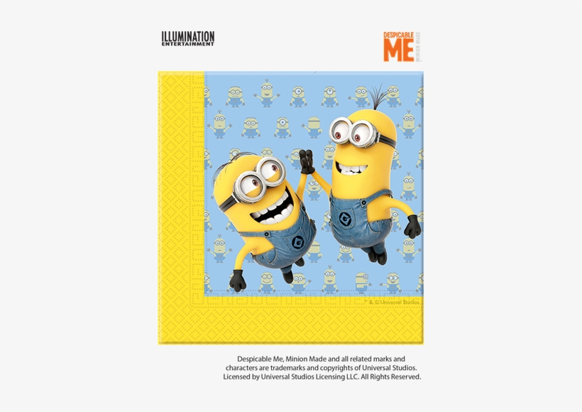 Minions Party Napkins Larger Photo - 20 Serviettes Papier Minions, transparent png #3314270