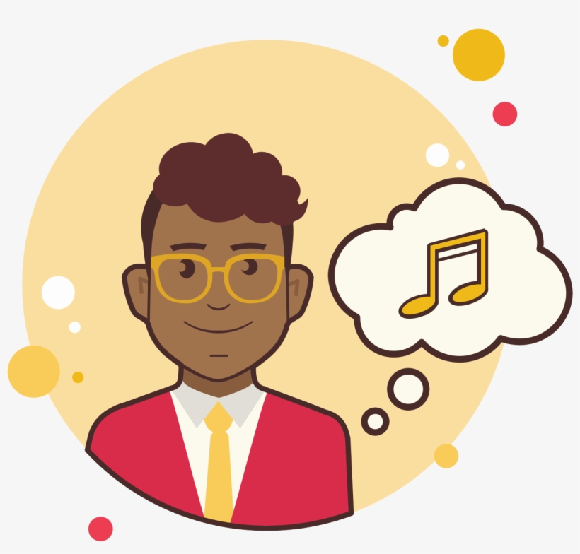 Man With Musical Note Icon - Icon, transparent png #3314341