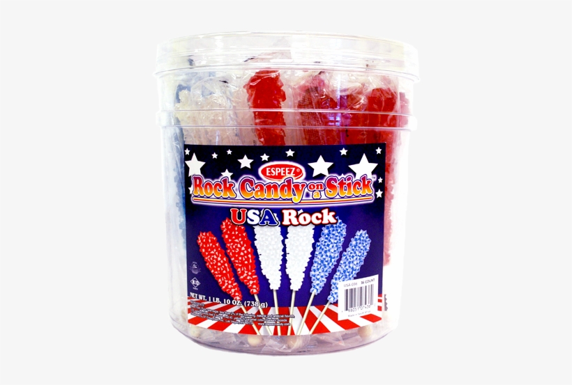 Usa Rock Red, White & Blue Rock Candy Crystal Sticks - Usa Candy, transparent png #3314886