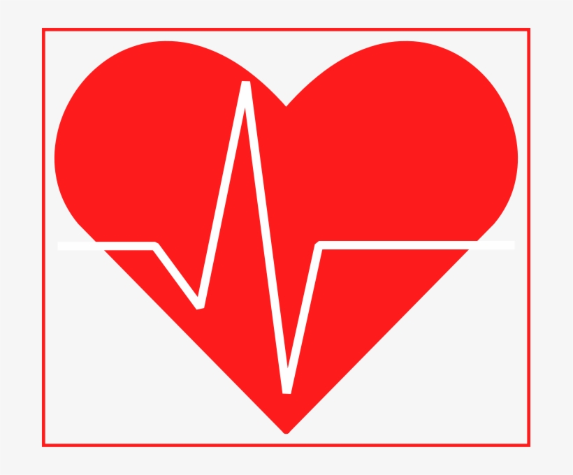 Erf-2 - Heart With Heartbeat In Middle, transparent png #3314937