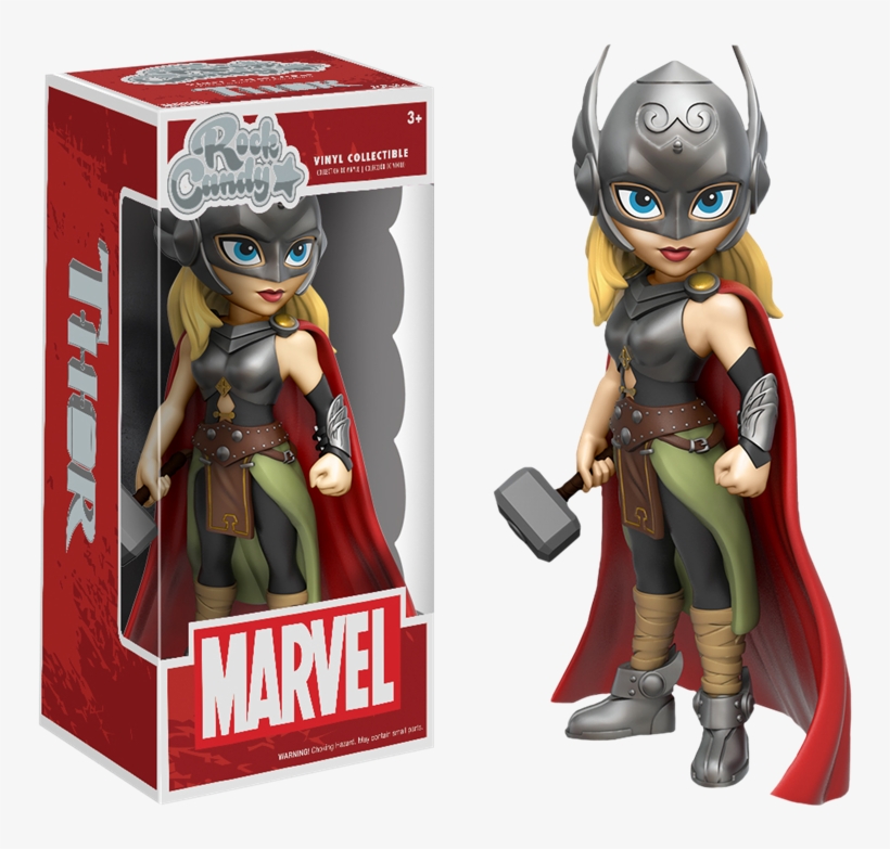 Funko Rock Candy Marvel Lady Thor Designer Vinyl Figure - Funko Rock Candy Marvel, transparent png #3314939