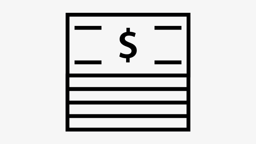 Dollar Paper Bills Stack Vector - Dollar Bank, transparent png #3315517