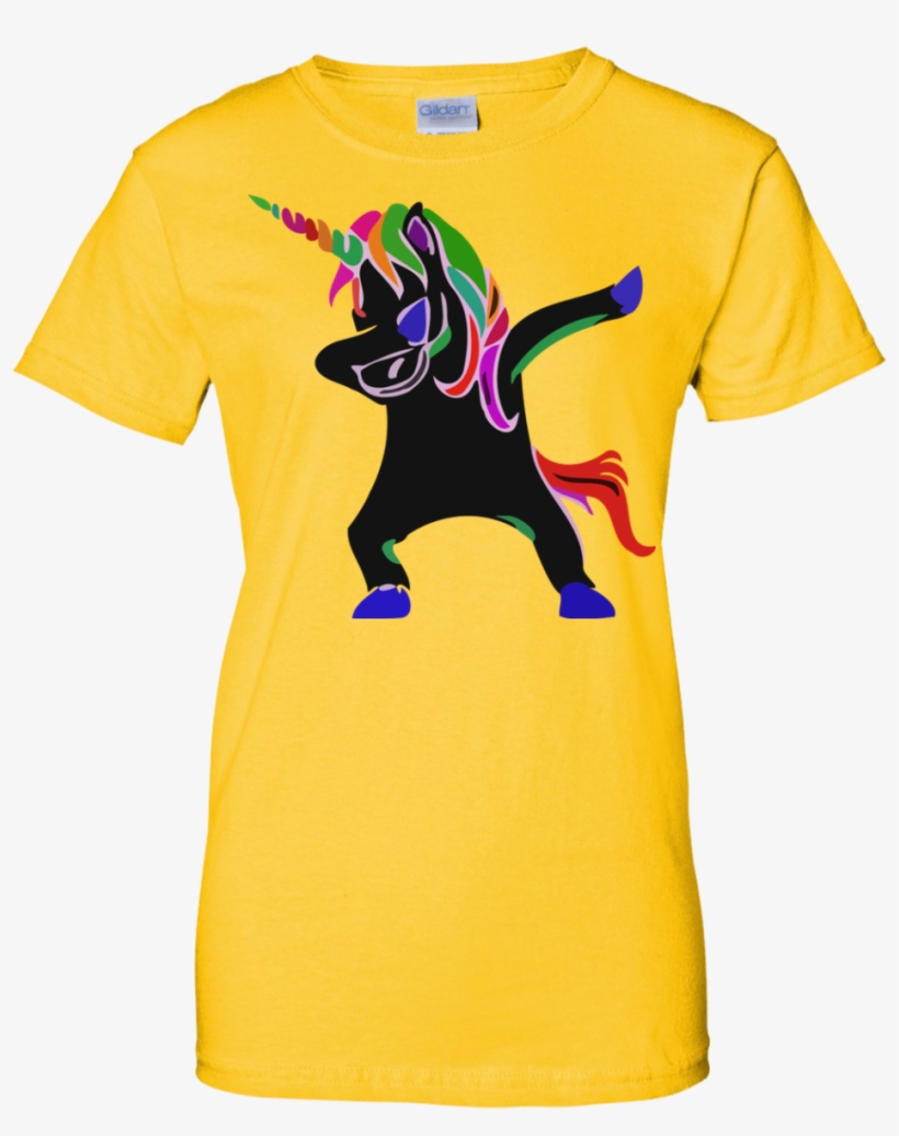 Dabbing Unicorn Ladies' T-shirt, transparent png #3317241