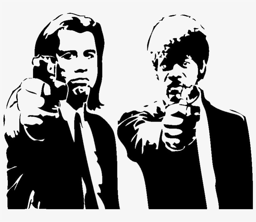 Stickers Muraux Cinéma - Pulp Fiction Decal, transparent png #3317326