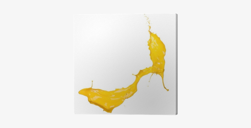Isolated Shot Of Yellow Paint Splash On White Background - Painting, transparent png #3317583