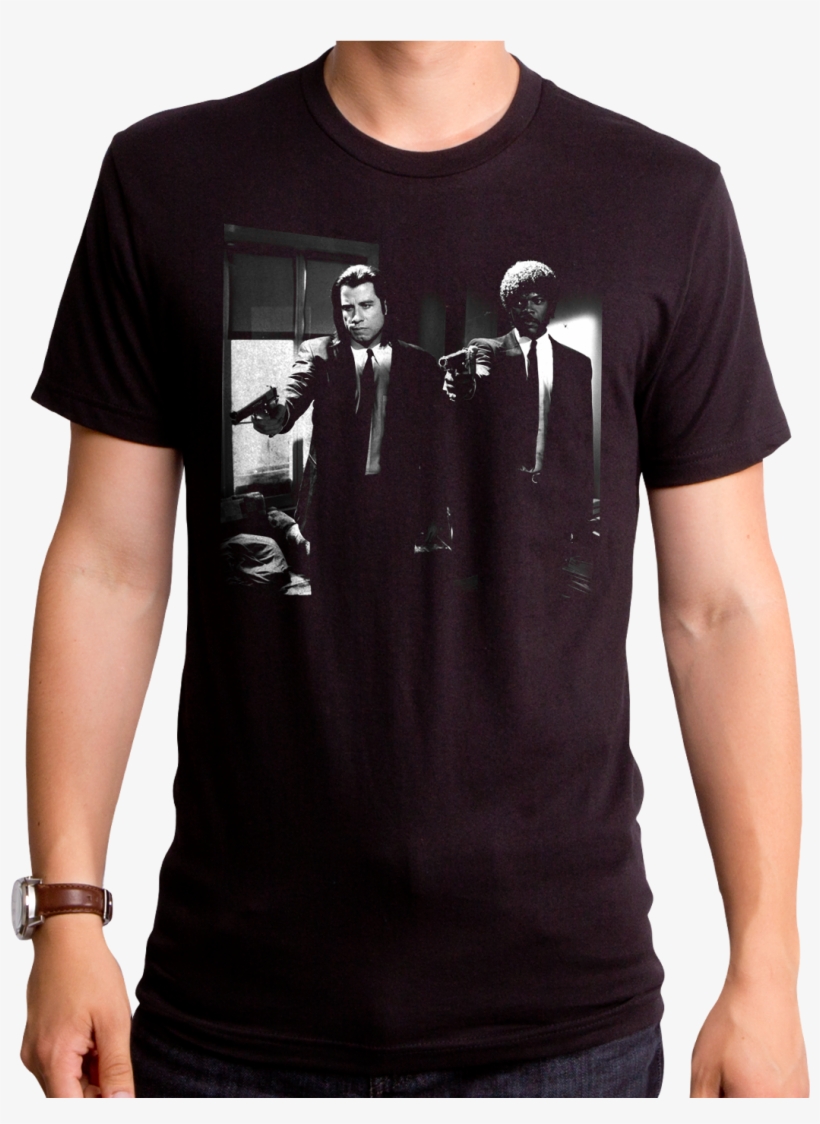 Pulp Fiction Vincent And Jules T-shirt - Jesus Ill Be Back Shirt, transparent png #3317790