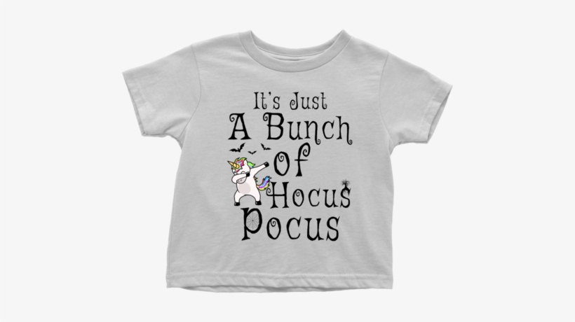 It's Just A Bunch Of Hocus Pocus Dabbing Unicorn Black - Unicorn Christmas Shirt, transparent png #3317794