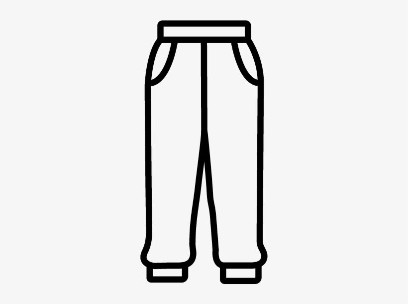Joggers - Jogging Pants Clipart Black And White, transparent png #3317887