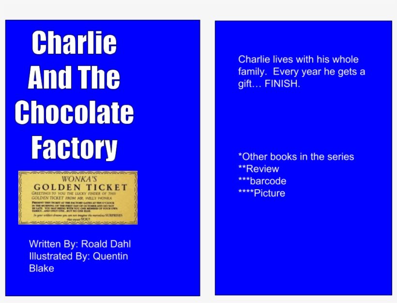 Book Cover - Sample - Willy Wonka Golden Ticket, transparent png #3318074