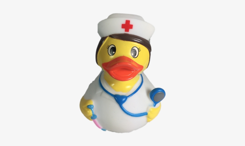 The Head Nurse Rubber Duck Has Nurse Outfit With Red - Natural Rubber, transparent png #3318652