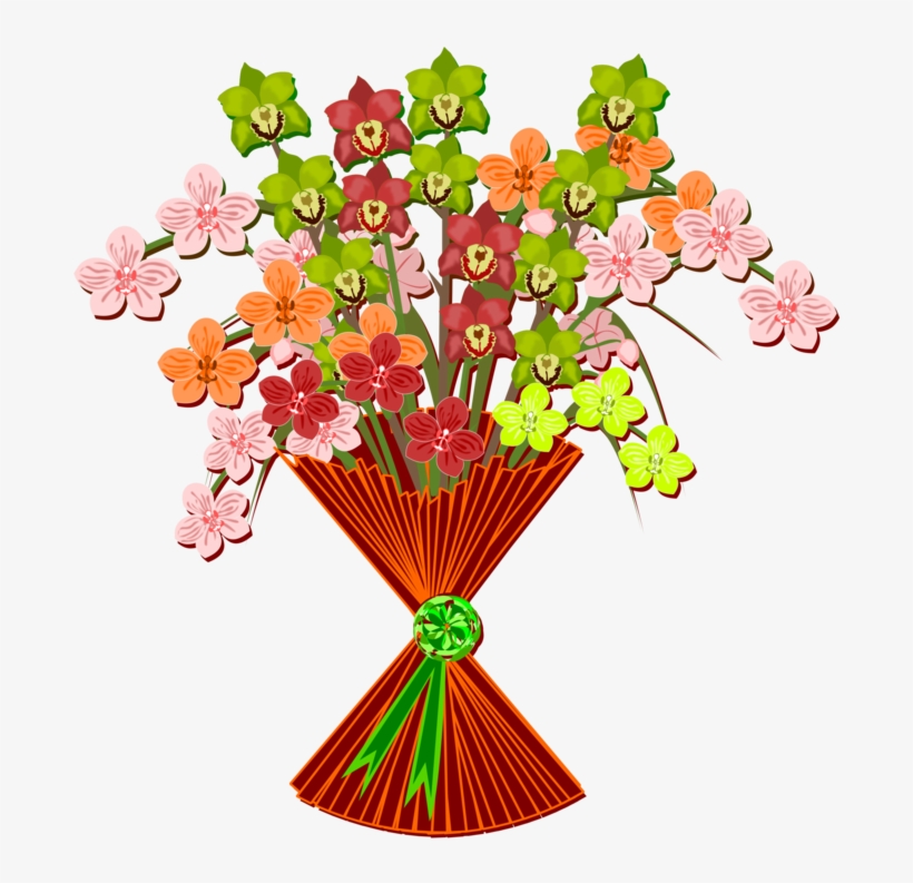 Flower Bouquet Cut Flowers Drawing Nosegay - Bouquet Clipart, transparent png #3318923