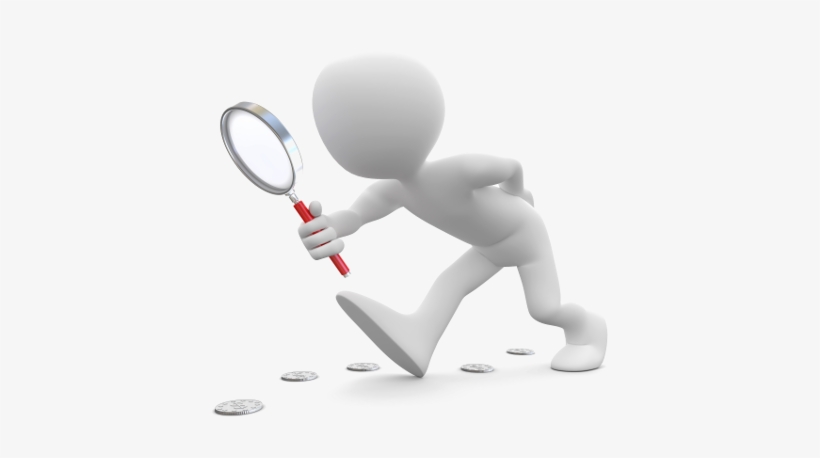 man with magnifying glass png