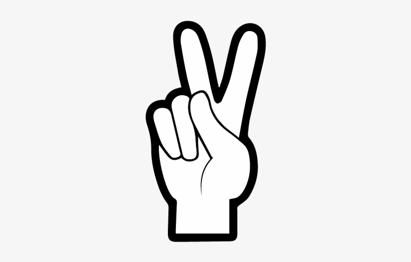 Round - Hold Up Two Fingers, transparent png #3319212