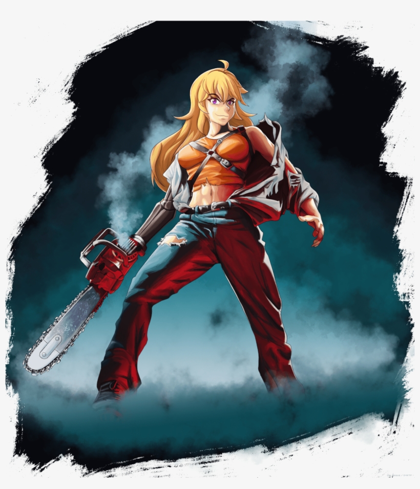 Evil Dead Rwby = Obvious Chainsaw Arm Yang Seriously, - Anime, transparent png #3319291