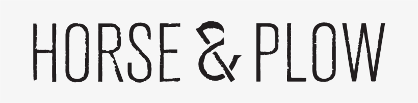Horseplow Logo Bw Horizontal - Horse & Plow Winery, transparent png #3321423