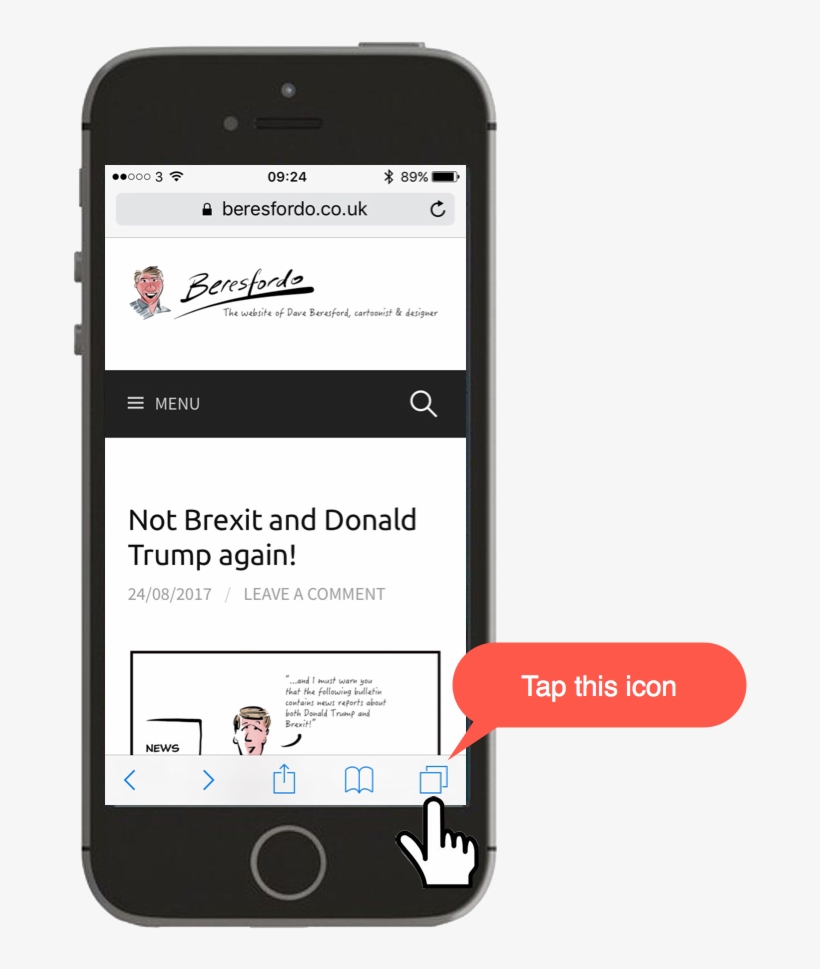 The Show All Tabs Button On An Iphone - Iphone, transparent png #3321677