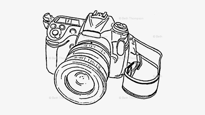 Vintage Camera Drawing Tumblr Png - Camera Drawing Transparent Background, transparent png #3322338