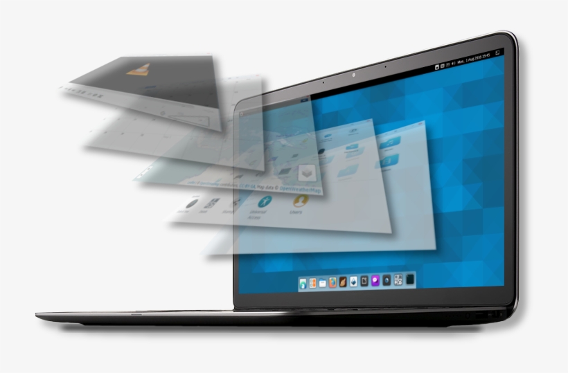 Linux Blankon Tambora - Led-backlit Lcd Display, transparent png #3322497