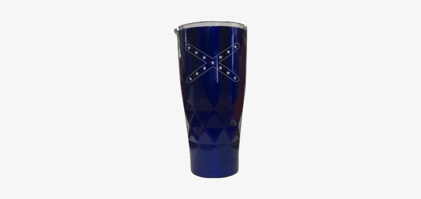 20oz Blue Confederate Flag Geometric Tumbler - Blue, transparent png #3323193
