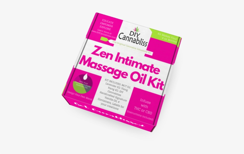 Zen Intimate Massage Oil Kit By Diy Cannabliss - Massage, transparent png #3323216