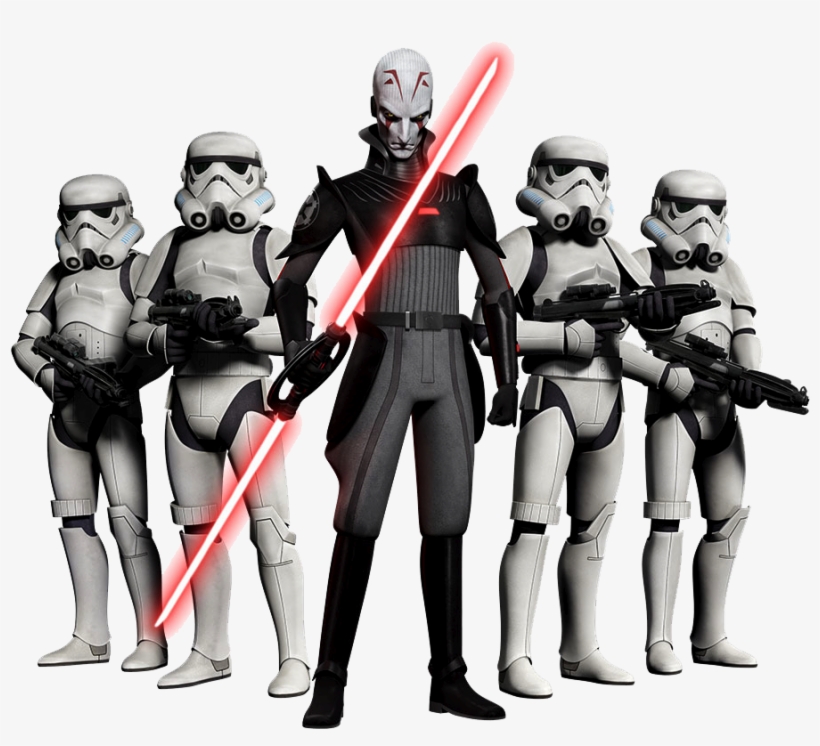 Inquisitor Stormtroopers - Fathead Star Wars The Inquisitor And Stormtroopers, transparent png #3323432