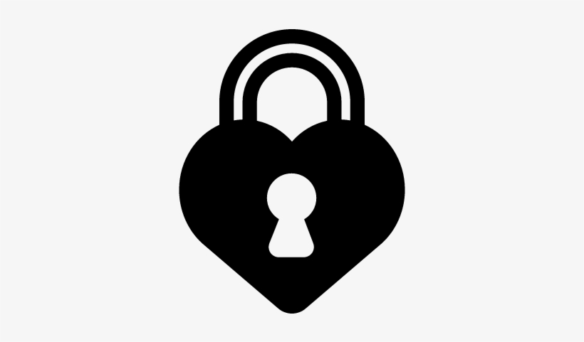 Heart Shaped Lock Vector - Icon, transparent png #3323526