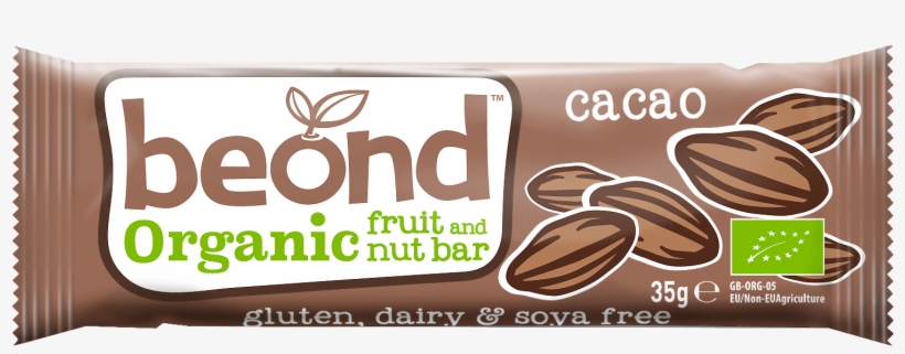 Beond Organic Cacao Fruit & Nut Bar - Beond Raw Chocolate Bar 35g, transparent png #3323865