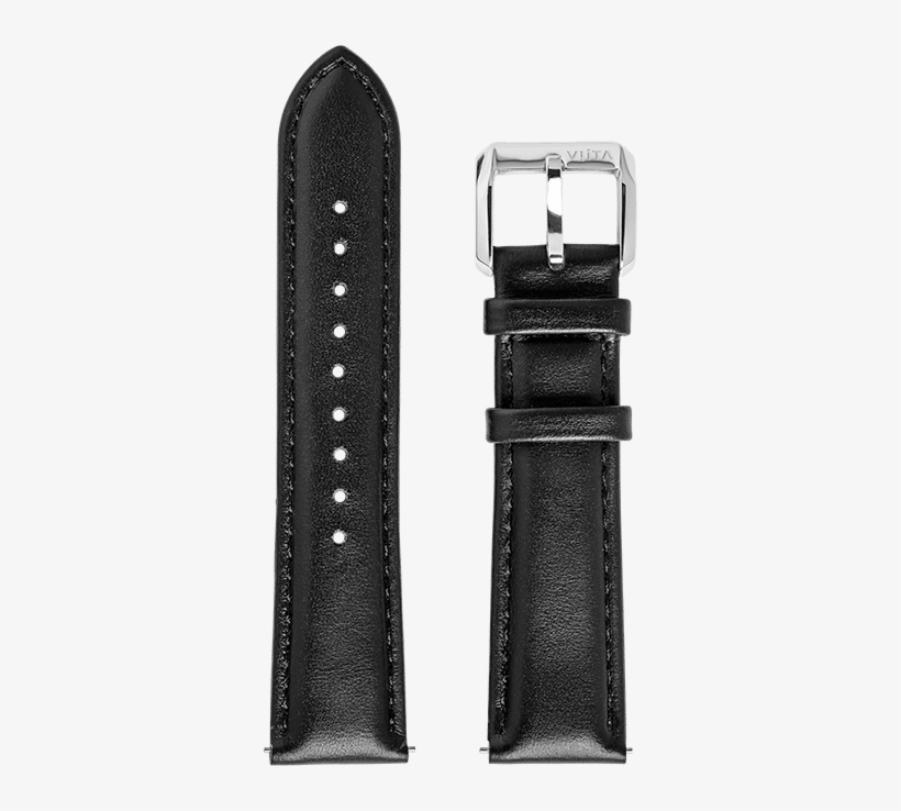 Watch Strap Leather Smooth Black 20mm - Watch Strap Png, transparent png #3323896