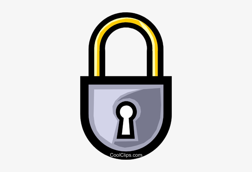 Symbol Of A Lock Royalty Free Vector Clip Art Illustration - Lock, transparent png #3323949