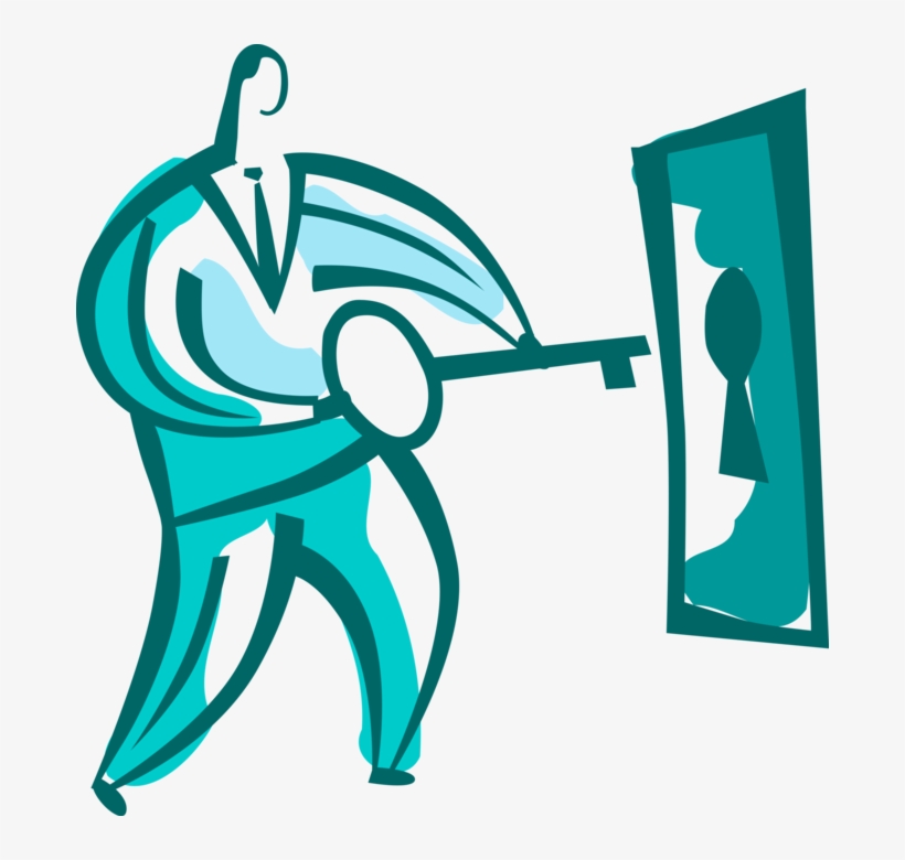 Vector Illustration Of Businessman With Security Skeleton - Graphic Design, transparent png #3324063