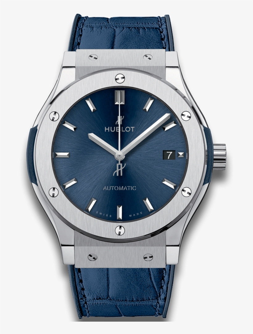 Classic Fusion Blue Titanium - Hublot Classic Fusion Blue Chronograph, transparent png #3324543