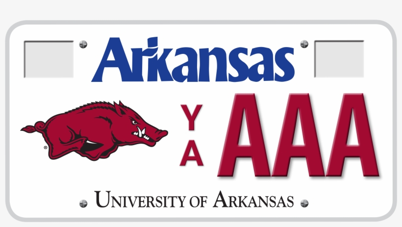 University Of Arkansas At Fayetteville License Plate - License Plate Tags Arkansas, transparent png #3325109