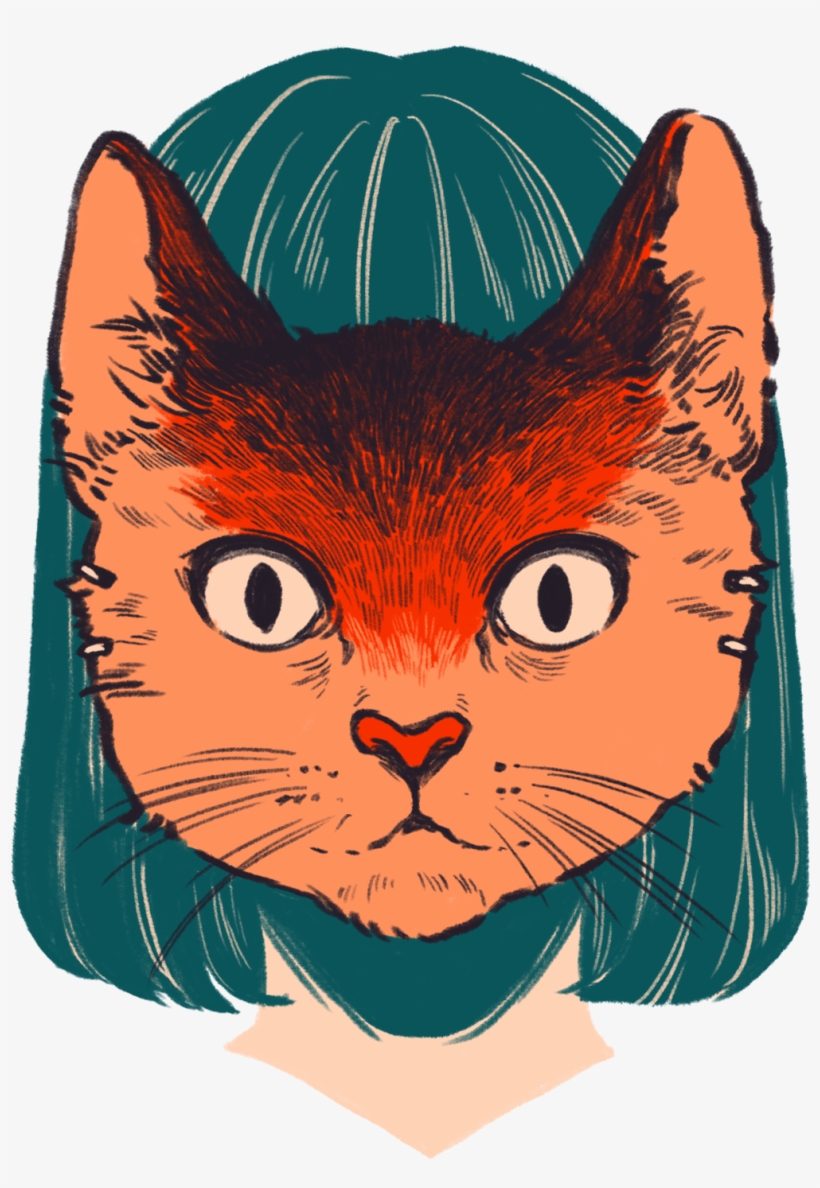 Illustration Tumblr, Cat Illustrations, Tumblr Red, - Cat Illustration, transparent png #3325232