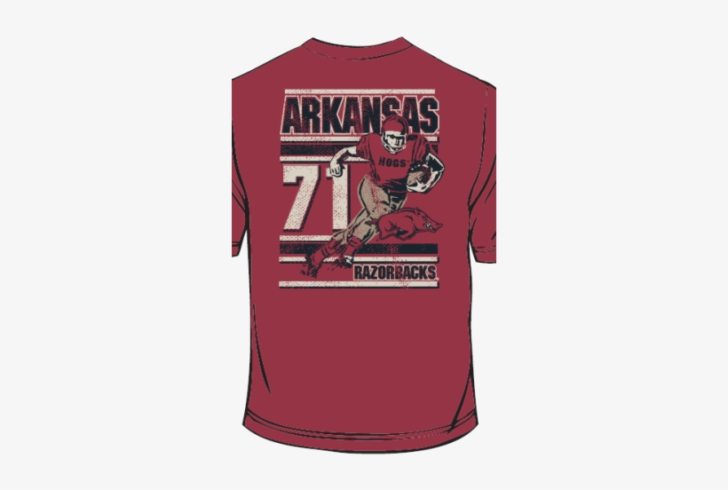 Arkansas Razorback Tee Football Banner Tee In Chili - Pond Hockey, transparent png #3325590