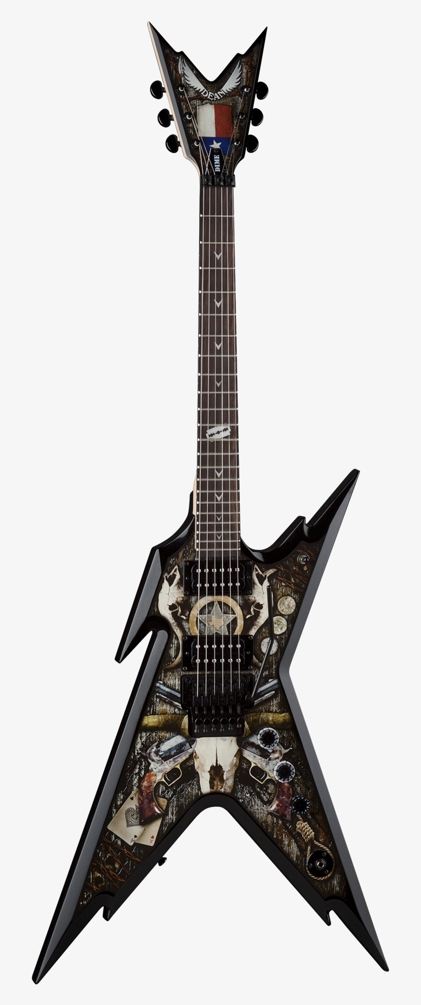 Dean Dimebag Razorback Db Floyd Lone Star Electric - Guitarra Dean Dimebag Black Bolt Ml, transparent png #3325694