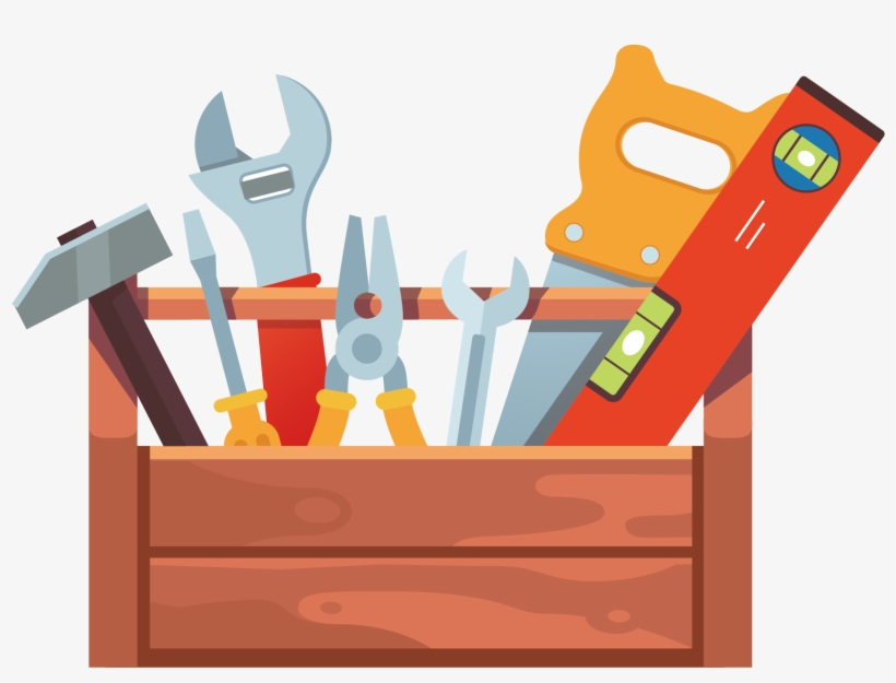 Toolbox Hand Tool - Toy Tool Box Clip Art, transparent png #3327509