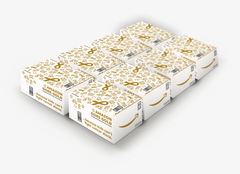 Designed Boxes Featuring The Gold Ribbon The International - Amazon Child Cancer Awareness, transparent png #3327795