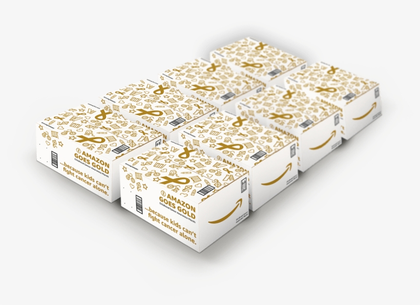 Designed Boxes Featuring The Gold Ribbon The International - Amazon Child Cancer Awareness, transparent png #3327795