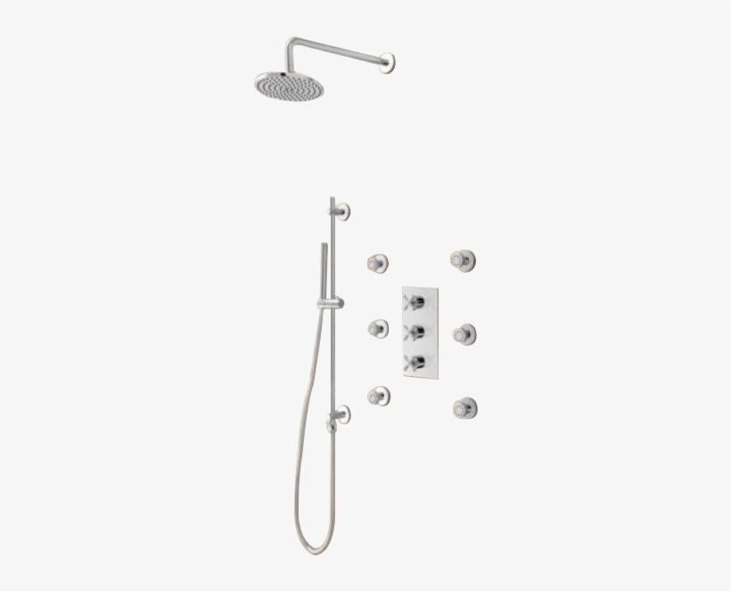 Zoom - Thermostatic Shower Systems With Round Shower Head,, transparent png #3328644