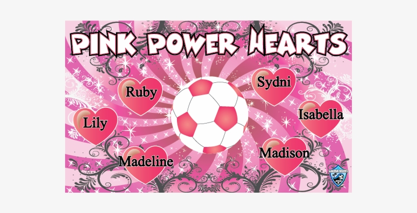 Pink Power Hearts Custom Vinyl Banner - Floral Ornaments, transparent png #3328942