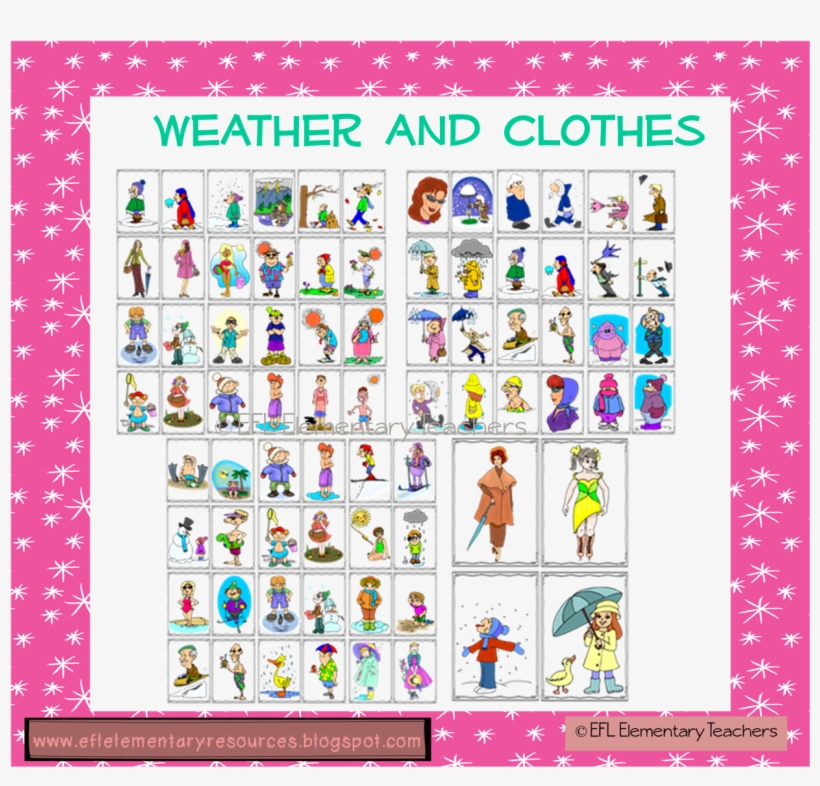 Efl Elementary Teachers Weather And Clothes Themes, transparent png #3329340