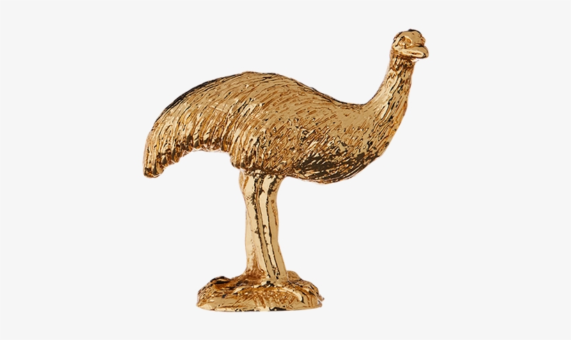 Emu Gold-plated Figurine, transparent png #3329949