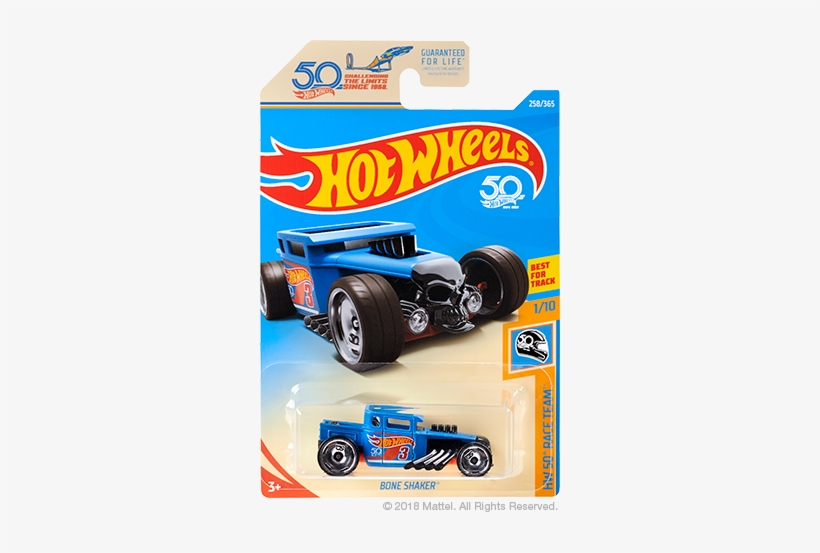 Bone Shaker - ' - Hot Wheels 50th Anniversary Car, transparent png #3330331