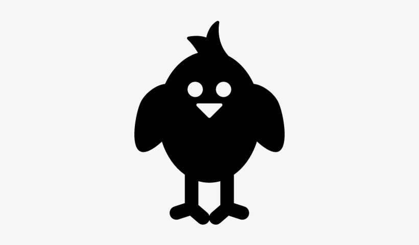 Frontal Chicken Vector - Chick Silhouette, transparent png #3330335